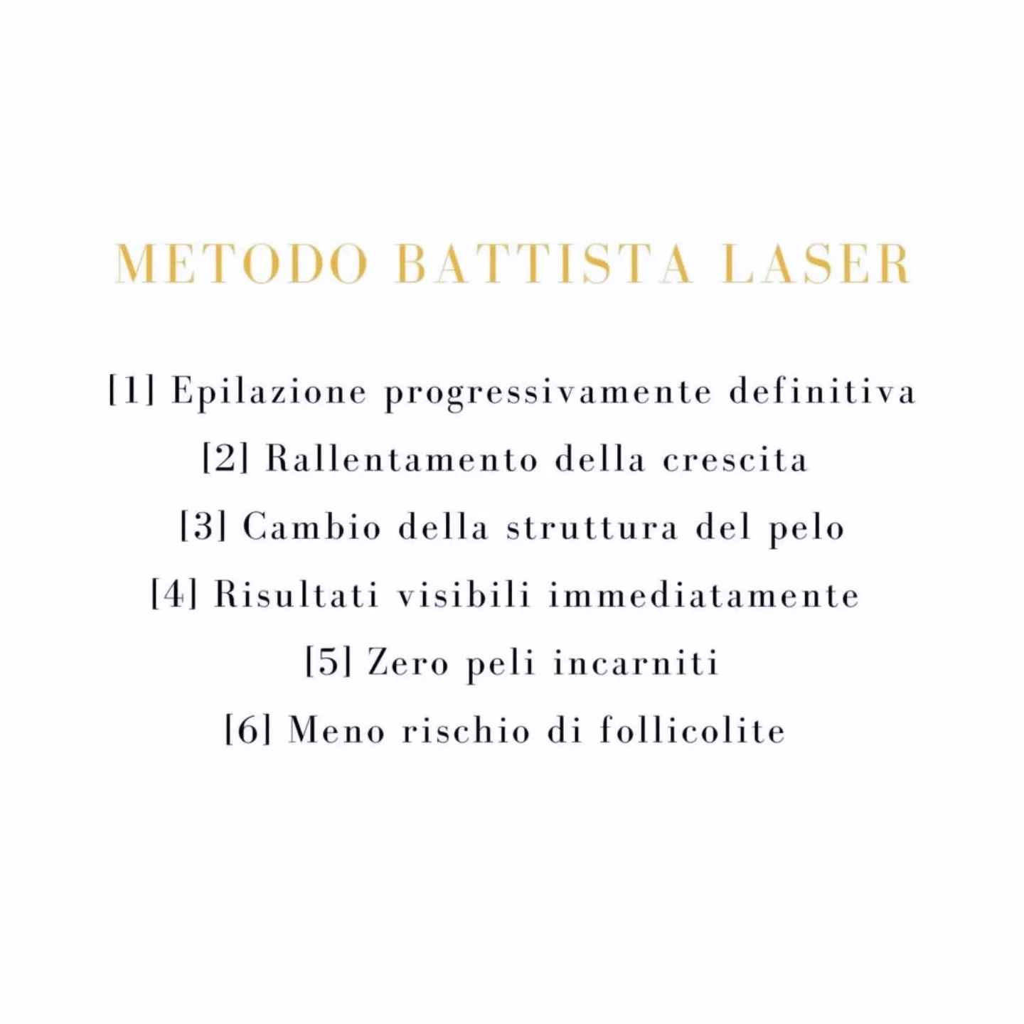 COSA ASPETTI
 PRENDI UN APPUNTAMENTO CON ANNA
MAI PIÙ PELI!!!

BATTISTA LASER 1000

The reason why
Con oltre 18 anni di esperienza 2G Beauty Communications è leader nel settore della foto-epilazione La nostra dedizione alla ricerca e allo sviluppo ci ha permesso di creare soluzioni laser allavanguardia che rispondono alle esigenze più complesse

Il Metodo Battista Laser è il sistema di foto-epilazione che vanta numerosi risultati

• Epilazione progressivamente definitiva
• Rallentamento della ricrescita
• Cambio della struttura del pelo
• RIsultati visibili immediatamente 
• Zero peli incarnati 
• Meno rischio di follicolite 

La linea Battista è composta da cosmetici pensati per ottimizzare e migliorare i risultati del Laser Tutti i cosmetici della linea sono caratterizzati dalla presenza della Quinolina Studi presso l’Università di Barcellona hanno dimostrato come la Quinolina estratta della Quinoa sia in grado di agire sulle cellule germinative inibendo la crescita del pelo

castelfrancoemilia modena estetica corpo laser mai più peli