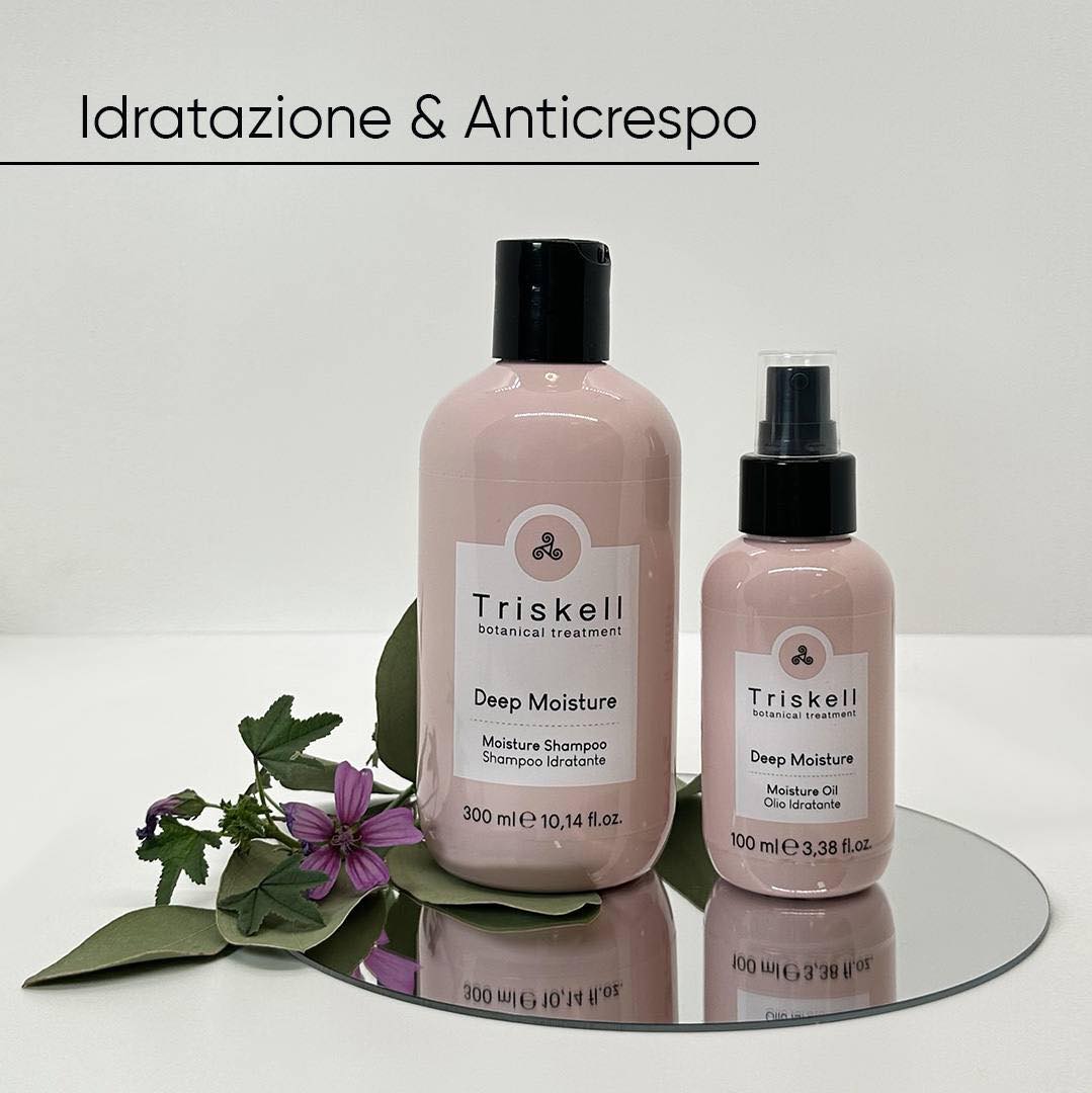 Hai bisogno di aiuto con i capelli crespi e secchi? 
La linea Moisture è ciò che fa per te Grazie allo shampoo e allolio idratante arricchito con Argan e Pistacchio i capelli saranno visibilmente più morbidi e setosi 

___

Per acquistare la linea completa recati nei nostri saloni affiliati dove troverai anche la Moisture mask e lAnti-frizz spray Link in descrizione 
•
•
•
 leviedellaterra triskell moisture haircare anticrespo prodottipercapelli